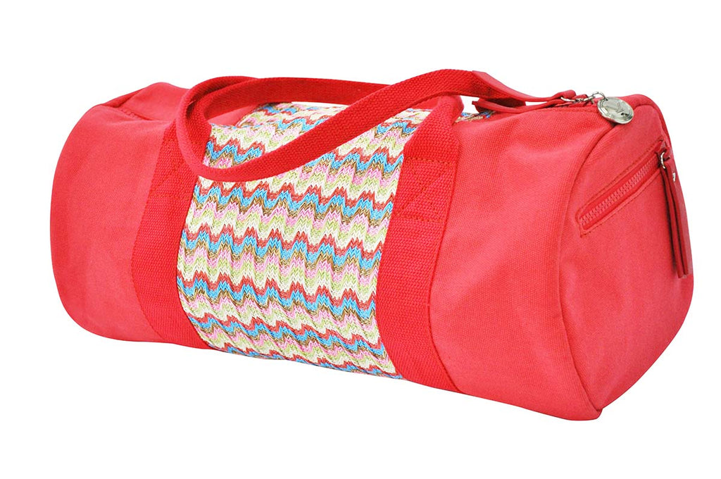 raspberry pink canvas gym bag