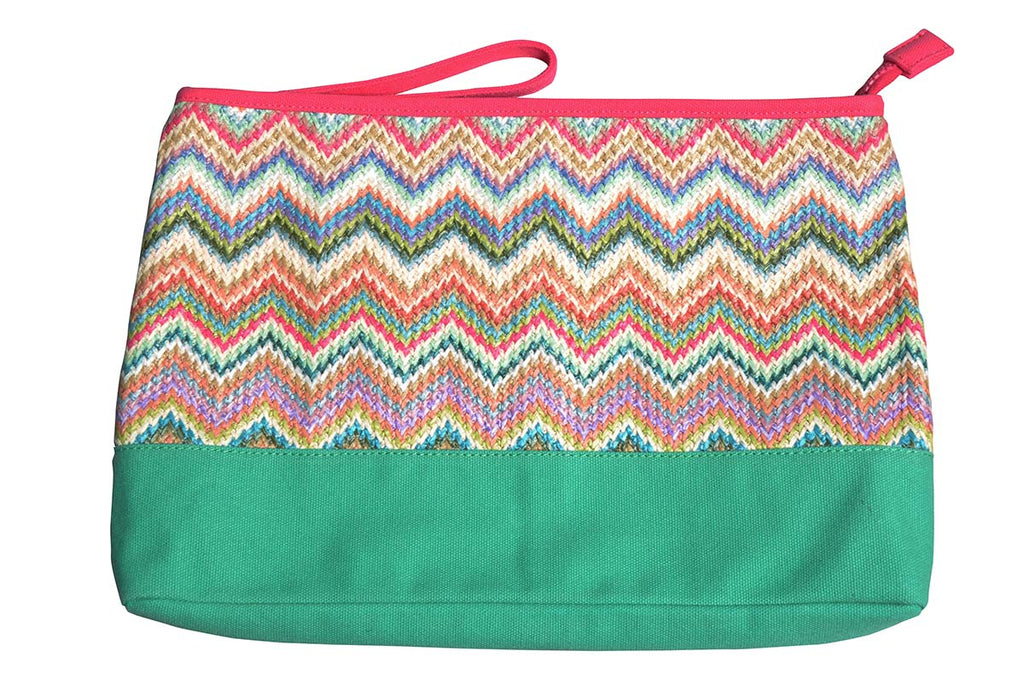 cosmetic pouch made of nylon and canvas