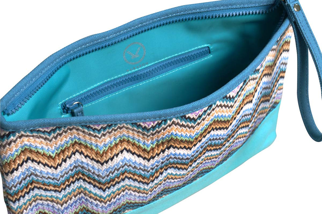 cosmetic bag with water-resistant lining