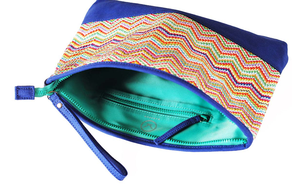 cosmetic bag with water-resistant lining